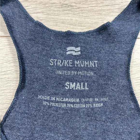 Strike Movement Blue Cotton Racerback CrossFit Tank Top - Picture 4 of 6